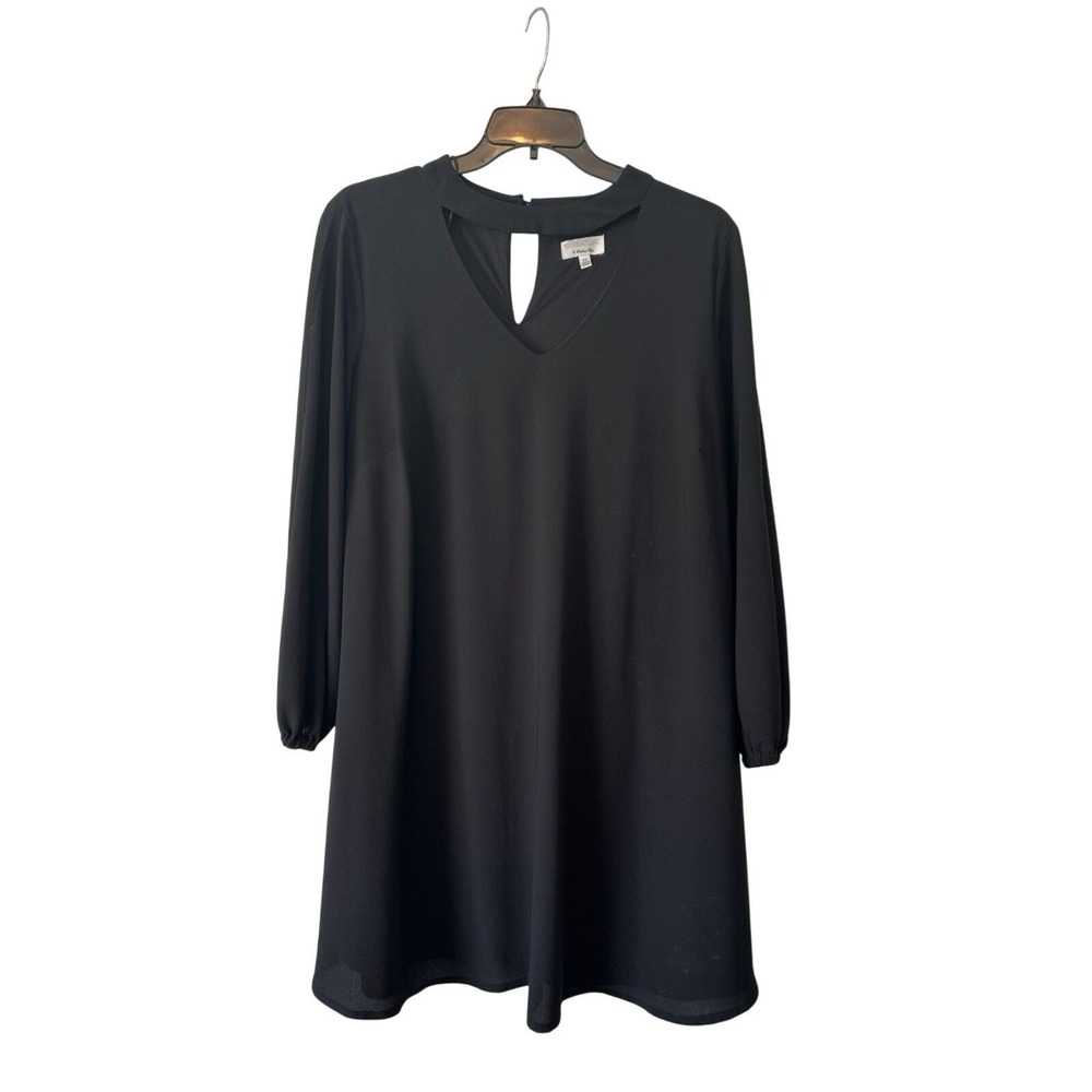 Robbie Bee Signature Black Dress Plus Size 2x Lines